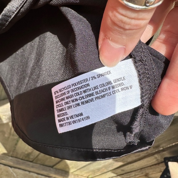 Colsie Target Black Satin Dainty Lace Trim Lingerie Adjustable Strap Sleep Tank - Picture 3 of 6